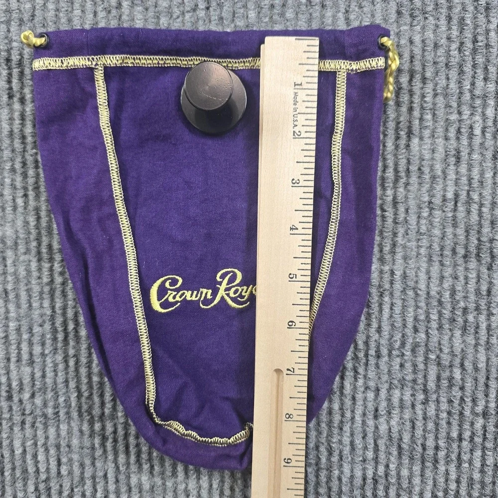 Crown Royal Purple Fabric Drawstring Bags Lot 11 Gold Trim Embroidered Logo